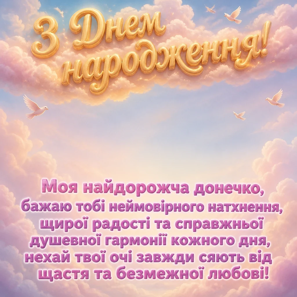 привітання донечку з днем народження