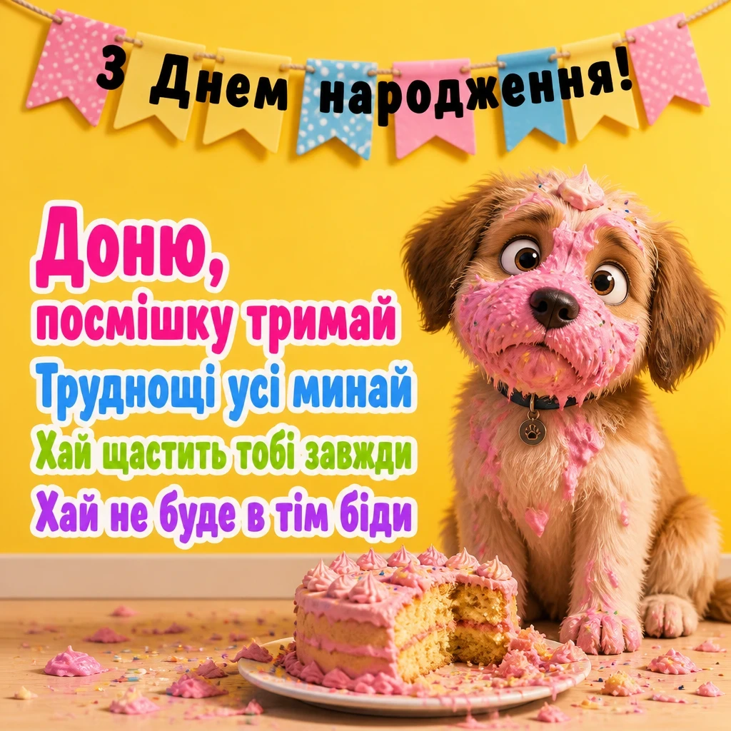 привітання донечку з днем народження