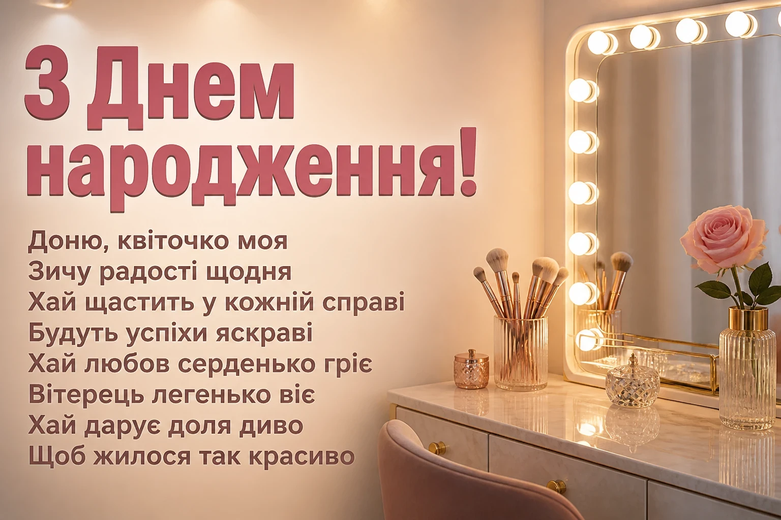 привітання донечку з днем народження