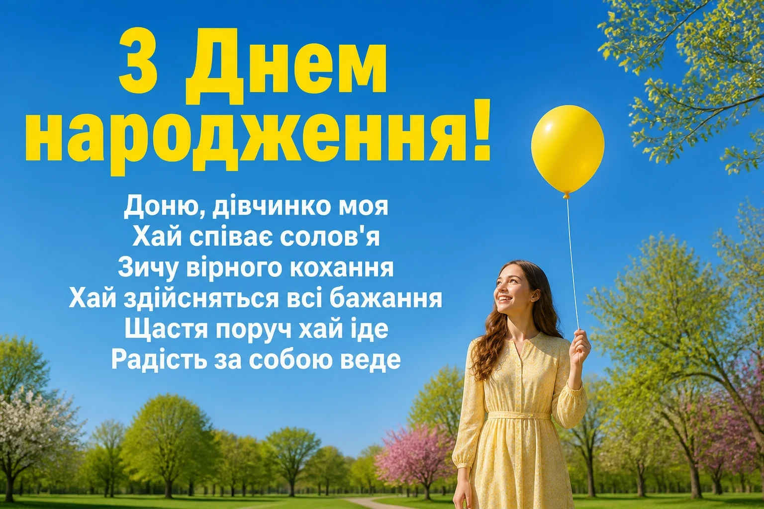 привітання донечку з днем народження