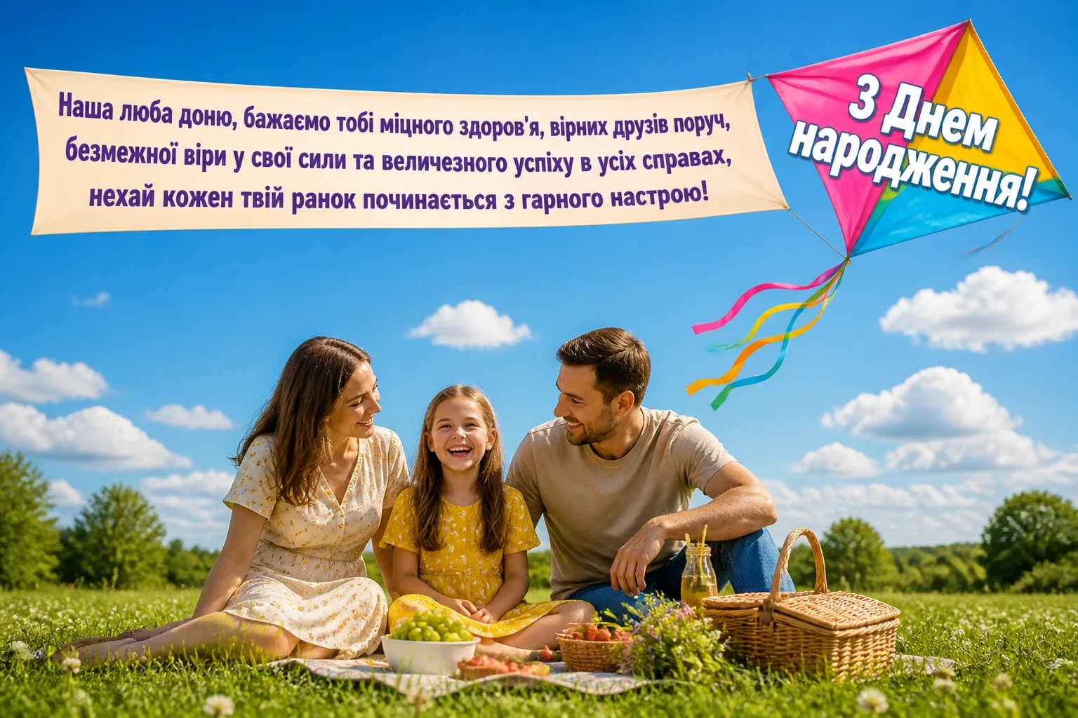привітання донечку з днем народження