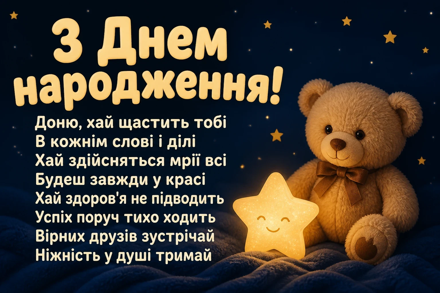 привітання донечку з днем народження