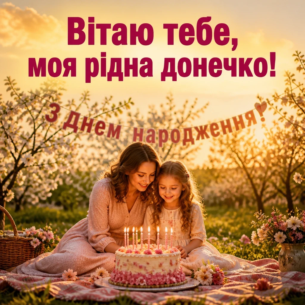 привітання донечку з днем народження