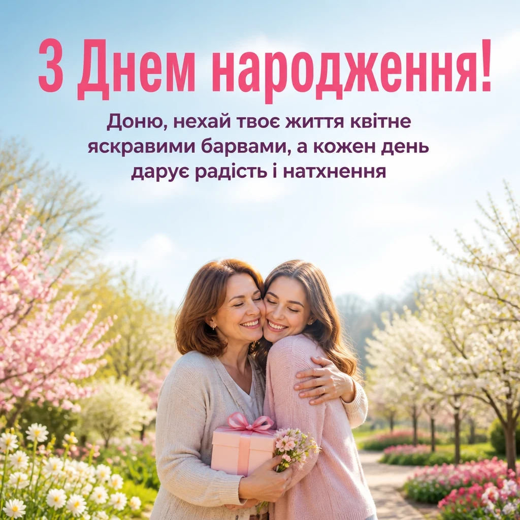 привітання донечку з днем народження