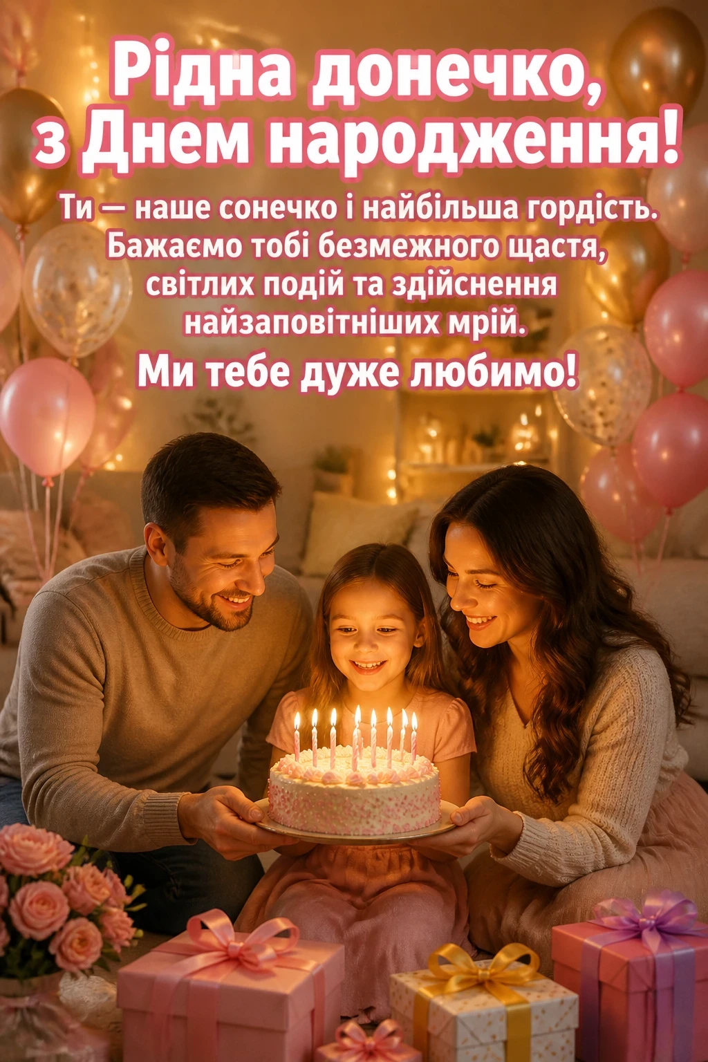 привітання донечці з днем народження своїми словами привітання донечці з днем народження своїми словами