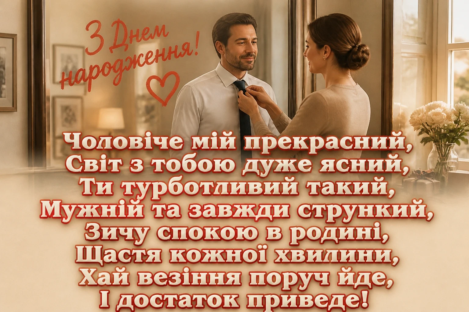 привітання з днем народження для чоловіка від дружини привітання з днем народження для чоловіка від дружини